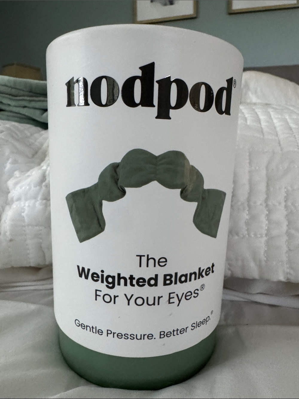 Olive Green Weighted Eye Blanket